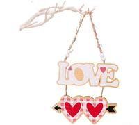 Love Wooden Hanging Ornament 26cm Red Finish(LOVE) | Love Wooden Hanging Ornament 26cm Red Finish