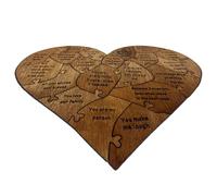Love Wooden Puzzle - 2024 Wooden Keepsake, Reasons Why I Love You | 14x13x1cm Premium Hardwood Construction, Crafted, Sentimental Romantic Activity Couples Celebration Present