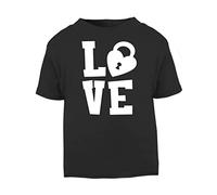 Love Word Art Locket (Romantic Quotes for Couples, Anniversary) Short Sleeve Cotton Toddler t Shirt, 3-4 Years, Black