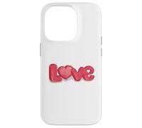 Love Word in Bubble-style Letters Case for iPhone 14 Pro
