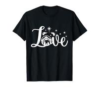 Love Word Manger Christian Religious Christmas Nativity T-Shirt