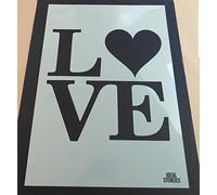 Love Word Stencil, Home Decor, Art Craft Painting Printing - Paint Walls Fabrics Furniture - Reusable Washable (XL/ 54X54CM)