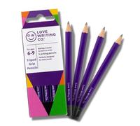 Love Writing Co. Writing Pencils for Children | Age 6, 7, 8, 9 | Writing Pencils for Kids | Ergonomic Design, Comfortable Writing, Helps Writing Skills, Proper Pencil Grip, Fine Motor Skills | 5 Pack