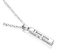 Love You Always Forever Heart Pendant Necklace, Fashion Jewelry for Women Girls,Gifts for Dad Men,Christmas Birthday Gift for Mom, Girlfriend, Wife, Sister …