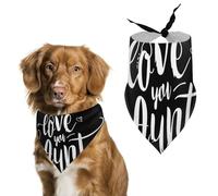Love You Aunt Pet Bandana Dogs Triangle Scarf Cats Handkerchief Puppy Costume