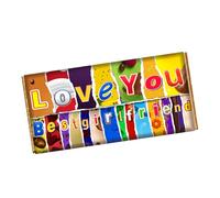 Love You Best Girl Friend Chocolate Bar Wrapper Novelty Gift Present For Lover Partner On Valentines Birthday Xmas CH-9718 (with chocolate bar (100g))