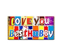 Love You Best Hubby Novelty Chocolate Bar Gift Wrapper for Birthday, Anniversary, Christmas, Valentine (#719) (with chocolate bar)