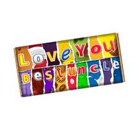 Love You Best Uncle Chocolate Bar Wrapper Novelty Gift Present For Valentines Day Birthday Xmas CH-9723 (with chocolate bar (100g))