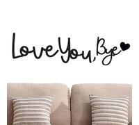 Love You Bye A-bove Door Sign, Metal Over The Door Sign, Modern Black Letter Sign Wall Art for Hallway and Stairs, Wrought Iron Entrance Decorative Door Top, Corner Door Frame Sign for Home Entrance