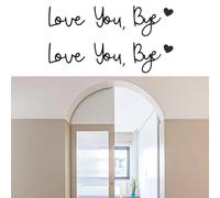 Love You Bye Above Door Sign, Handcrafted Plywood Script Sign, Elegant Wall Decor Sticker for Hallway, Home Entryway, or Doorway, Perfect for Adding a Warm, Personal Touch to Any Space (A- 2Sets)