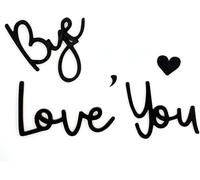 Love You Bye Above Door Sign,Love You Bye Sign,LoveYouBye,Modern Black Letter Signs Wall Art for Hallway and Stairs,Wall Home Decoration Signs for Valentines Decorations (Black)