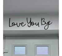 Love You Bye Above Door Sign, Love You Bye Sign, Wooden Letters - Love You Bye Wood Sign, Modern Black Letter Sign Wall Art for Hallway Stairs, Valentine's Wedding Thanksgiving Gift, Love You Bye