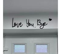 Love You Bye Above Door Sign, Love You Bye Sign, Wooden Letters - Love You Bye Wood Sign, Modern Black Letter Sign Wall Art for Hallway Stairs, Valentine's Wedding Thanksgiving Gift, Love You Bye