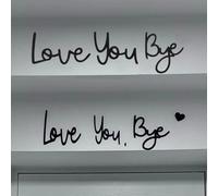Love You Bye Above Door Sign, Love You Bye Sign, Wooden Letters - Love You Bye Wood Sign, Modern Black Letter Sign Wall Art for Hallway Stairs, Valentine's Wedding Thanksgiving Gift, Love You Bye