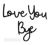 Love You Bye Above Door Sign, Love You Bye Sign Words Handcrafted Plywood Script for Hallway Decor, Black Wall Art for Home Decor Home Decoration