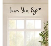 Love You Bye Above Door Sign,Love You Bye Signs,Loves You Bye,Weatherproof Modern Black Letter Signs,Wall Art for Hallway and Stairs,Wall Decoration Signs for Adding a Warm,Personal Touch to Any Space