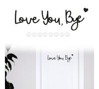 Love You Bye Above Door Sign Love You Bye Wood Signs Wall Decor Expresses Warmth for Placing in The Entrance Living Room Bedroom Etc.Adding a Warm and Romantic Atmosphere to Your Home