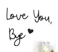 Love You Bye Above Door Sign,Valentine's Wedding Thanksgiving Gift, Love You Bye,Wall Decoration Sign for Valentines Decorations (Black)