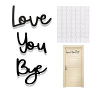 Love You Bye Above Door Sign,Wooden Modern Minimalist, Handcrafted Plywood Script,Elegant Wall Decor Sticker for Hallway,Express,Easy Installation,Daily Dose of Positivity,Perfect for Adding a Warm