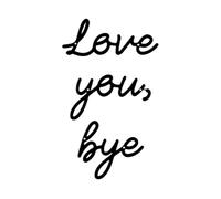 Love You Bye Corner Sign, Valentine's Day Wall Frame Decor, Romantic Metal Door Decor, Love You Bye Wall Decor, Home Decor for Living Room