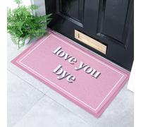Love You Bye Doormat (70 x 40cm) Artsy Mats Pink 40cm x 70cm