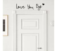 Love You Bye Felt Wall Decor Fashion Love You Bye Above Door Sign Self Adhesive Modern Wall Home Decor Sign for Bedroom Corridor Entrance Living Room Stairs Decor