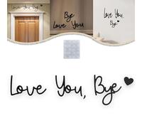 Love you bye sign above door, love you bye door topper, love you bye, love you bye sign, love you, bye sign, love signs for home decor, love you bye wall decal (Black)