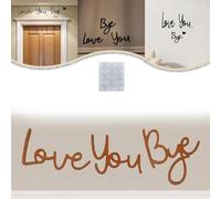 Love you bye sign above door, love you bye door topper, love you bye, love you bye sign, love you, bye sign, love signs for home decor, love you bye wall decal (Brown)