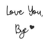 Love You Bye Sign, Love You Bye Above Door Sign, Modern Black Letter Mark, Wooden Entryway Wall Art for Hallway Stairs, Wall Decoration for Valentines Wedding Thanksgiving Decorations (Black)