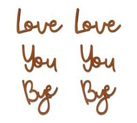 Love You Bye Wall Decal, Love You Bye Door Topper, Brown Wall Art Decor, Family Signs for Home Decor Wall, Living Room Decorations