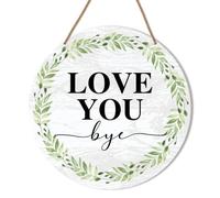 Love You Bye Wall Decor, Home Entryway Hallway Decor Farmhouse Hanging Sign Wall Decoration, Housewarming Gifts New Home House Apartment
