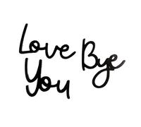 LOVE YOU BYE Wood Sign Home Decor,Black Love You Bye Wall Sign,A Little Sign to Say I Love You for Valentine's Day,Express Love Hallway Entryway Wall Art Decor for Home Office Bathroom Door Decor