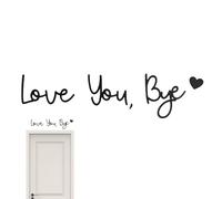 Love You Bye Wooden Script Sign, Love You Bye Sign over the Door, Unique Valentine's Wall Art Decoration, Express Love and Warm Sign for Family, Love You Bye Wood Sign for Hallway and Stairs