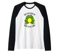 Love You from My Head to My Toad Funny Animal Pun Raglan Baseball Tee