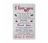 Love You Gifts for Women Men, Soulmate Gifts, Romantic Birthday Card for Him Her, I Love You Wallet Card for My Girlfriend