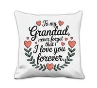 Love You Grandad Gifts Cushions Covers Decorative Throw Pillow Covers 45cm X 45cm Fathers Day Cushion Case, Birthday Gifts for Grandad Grandfather Dad Men Gift for Birthday Grandpa Retirement Gift