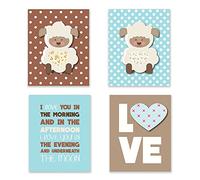 Love You in The Morning 05x07 Inch Print, Baby Nursery Décor, Lamb Décor for Babies, Cute Quotes for Babies, Baby Décor, Nursery Quote Saying Gift, Home Décor Wall Art, Inspirational Typography