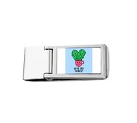 Love You le Cactus Art Deco Fashion Slim Money Clip Stainless Holder Pocket Wallet