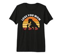 Love You Mom - Baby and Mom T-Rex - Cute Dinosaur Premium T-Shirt