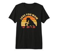 Love You Mom - Baby and Mom T-Rex - Cute Dinosaur Premium T-Shirt