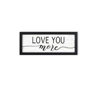 Love You More Sign: Love Wall Decor For Bedroom Farmhouse Home Decor Framed Above Bed Rustic Country Master Wall Art Decor 6" x 14.5"