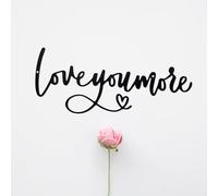 Love You More Sign Metal Wall Decor Love You More Metal Wall Decor Hanging for Living room Bedroom House Decoration for Housewarming Wedding Anniversary Valentine Gift