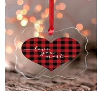 Love You Most Wall Art Acrylic Panel Valentine's Gifts for Boyfriend Girlfriend Stained Acrylic Window Hanging Ornament Keepsake Home Decor Or Garden Decoration Unique Pendant for Neighbor Friends