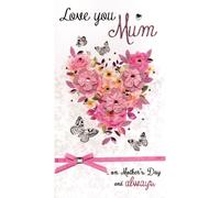 Love You Mum Luxury Lavish Mother's Day Card Keepsake Greeting Cards