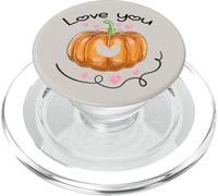 Love You Pumpkin Spice Life Family Autumn Fall Couple Beige PopSockets PopGrip for MagSafe