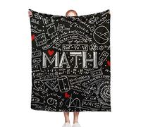 Love You So Math Blanket, Math Teacher Gift 50 x 60 Inch Throw Lightweight Super Soft Cozy pi Day Decor Blankets for Couch Bed Sofa Chair