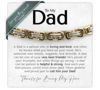Love You This Much Dad Gift from Daughter | 5mm Twist Steel Bracelet | 8" + 1" Extender | Daughter to Father Birthday | Luxury Gift Box & Card, 8" + 1" Adjustable, Stainless Steel, no gemstone