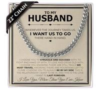 Love You This Much To My Husband Classic Steel Bracelet | Bracelets for Husband | Gift for Husband | Best Gift for Husband Birthday | Unique Husband Gifts, 8" inches with 1" extender, Stainless Steel