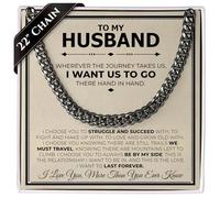 Love You This Much To My Husband Classic Steel Bracelet | Bracelets for Husband | Gift for Husband | Best Gift for Husband Birthday | Unique Husband Gifts, 8" inches with 1" extender, Stainless Steel