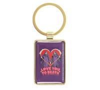 Love You to Death Enamel Keyring | Steven Rhodes Funny Romantic Gift | Grim Couple Charm